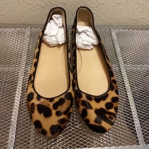 JCREW Collection Nora Calf Hair Ballet Flats s7.5